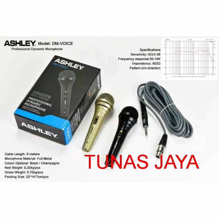 Mic Kabel ASHLEY Model DM VOICE Original