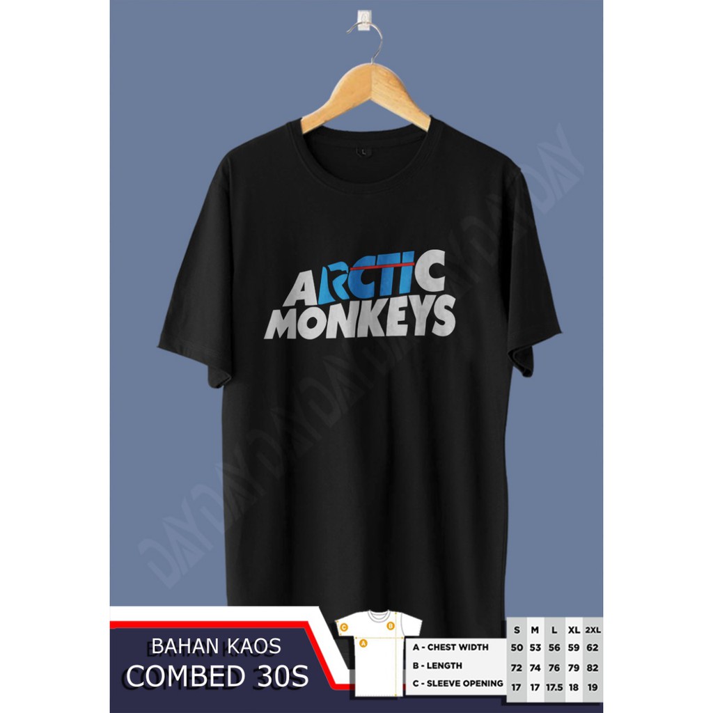 Kaos Distro Arctic Monkeys RCTI Logo Baju Cotton Combed 24s Lebih Tebal dari 30s