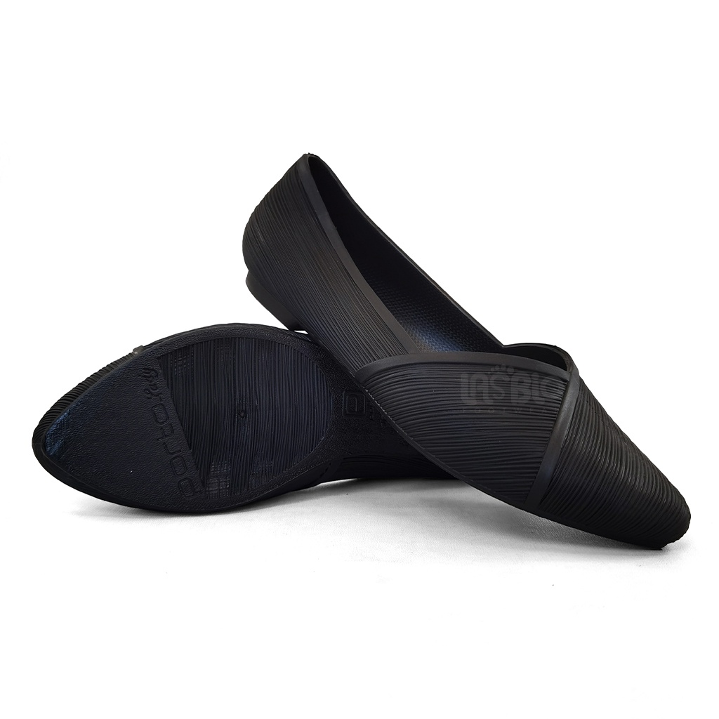 Porto Sepatu Selop Flatshoes Ballerina Karet Kasual Formal Wanita XEM