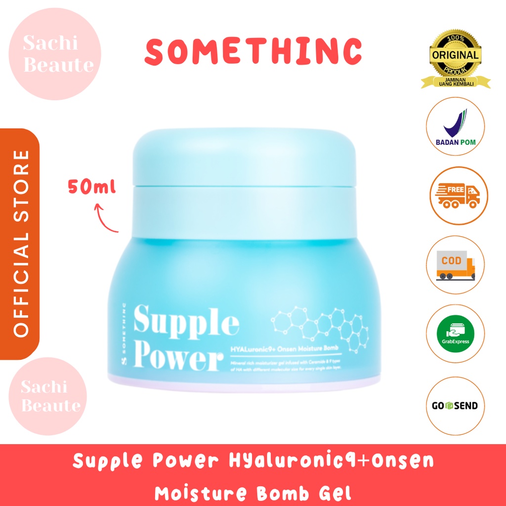 SOMETHINC Supple Power Hyaluronic9+Onsen Moisture Bomb Gel - Krim Pagi dan Malam