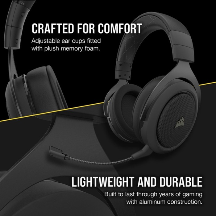 Corsair HS70 PRO Wireless Gaming Headset 7.1 Surround Sound - Carbon