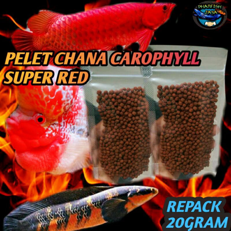 Pelet Channa Charophyll Red pelet Premium Red/Pelet Chana Red /Pelet Carophyll Merah  20 Gram