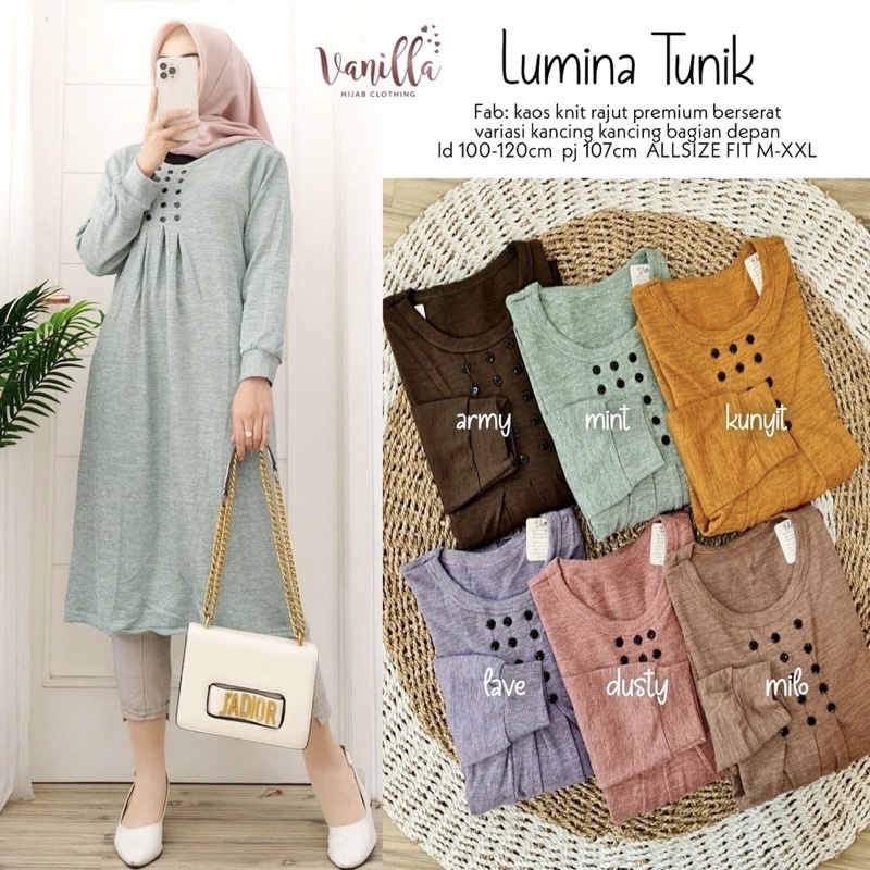 Soula Tunik - Tunik Knit Kaos Rajut LD100 melar / Lumina Tunik / R.4 -  255-6036