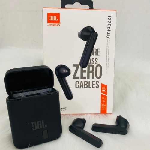 JBL Tune T220 Plus Wireless Bluetooth Headset TWS Pure Bass Zero