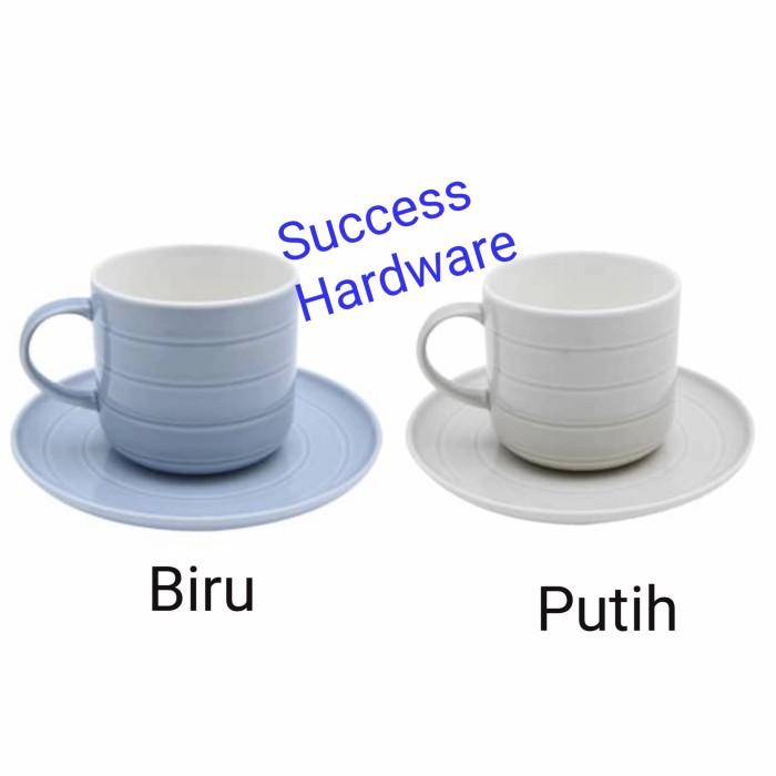 DELICIA TEA CUP AND SAUCER 250CC MILD STONE GELAS MINUM CANGKIR SAUCER