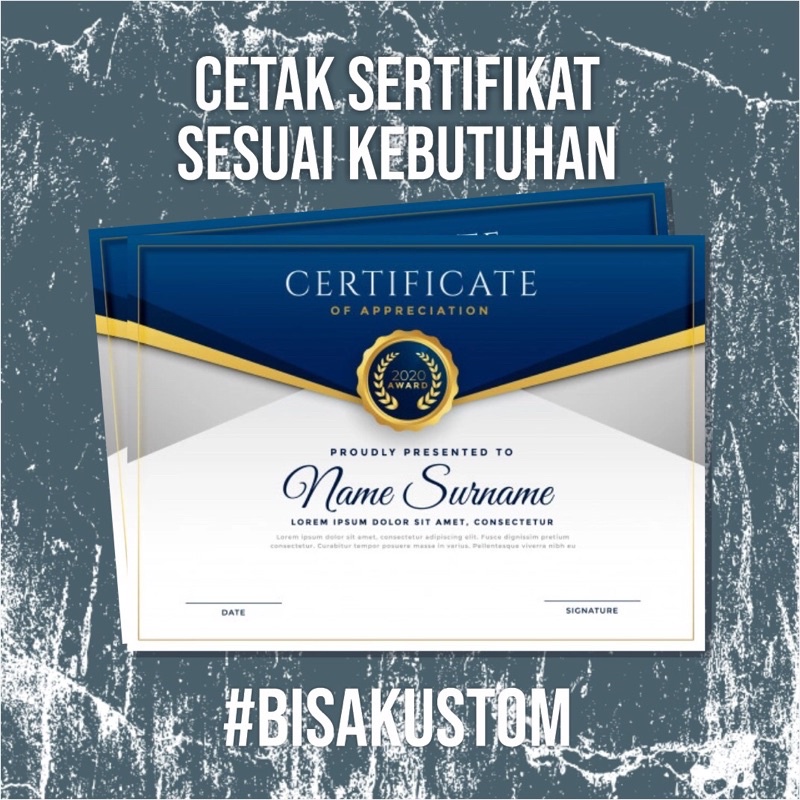 

CETAK SERTIFIKAT KUSTOM SEMAUMU