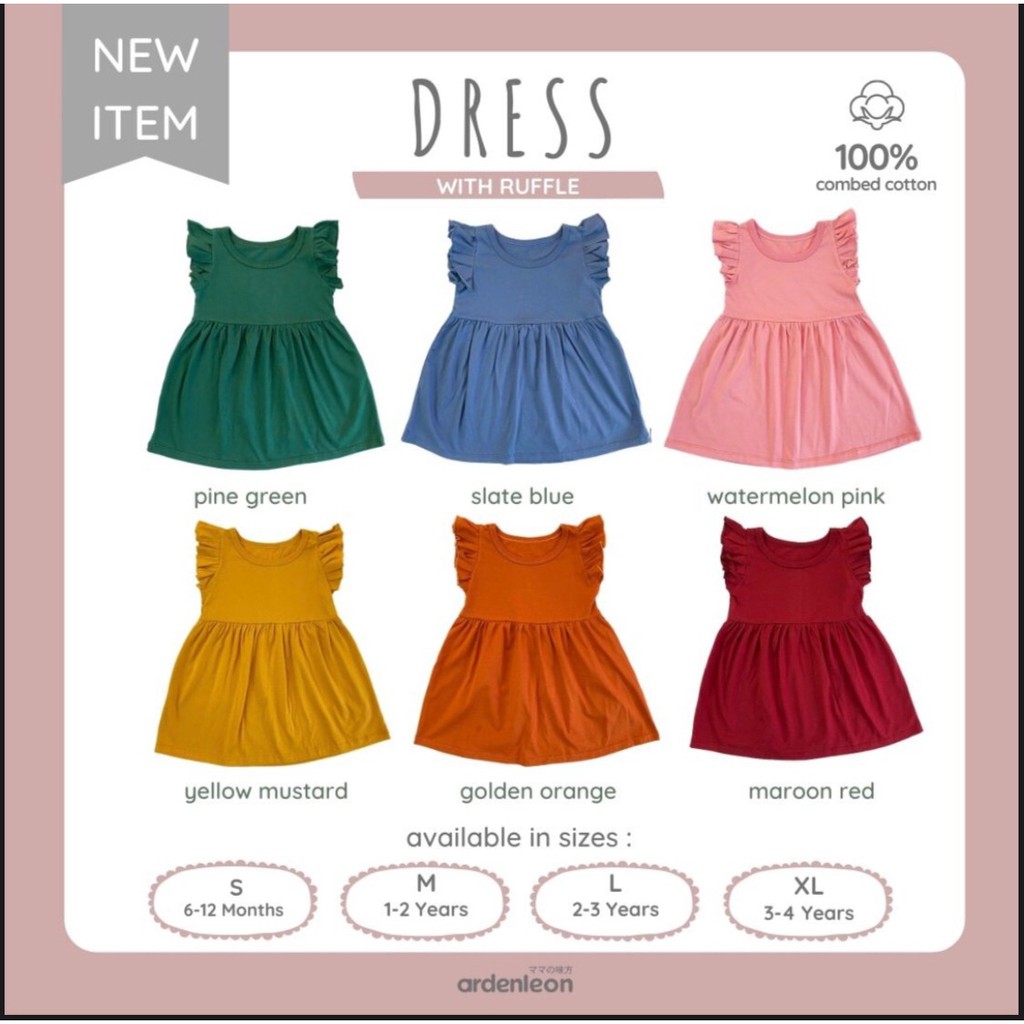 Ardenleon Baju Dress Ruffle