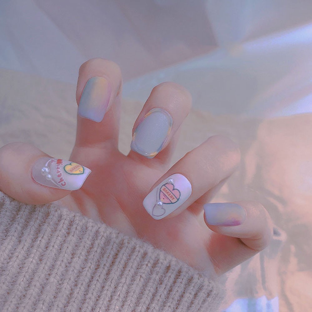 Mxbeauty Stiker Kuku Motif Kartun Beruang 3d Multiwarna Untuk Dekorasi Nail Art / Manicure Diy