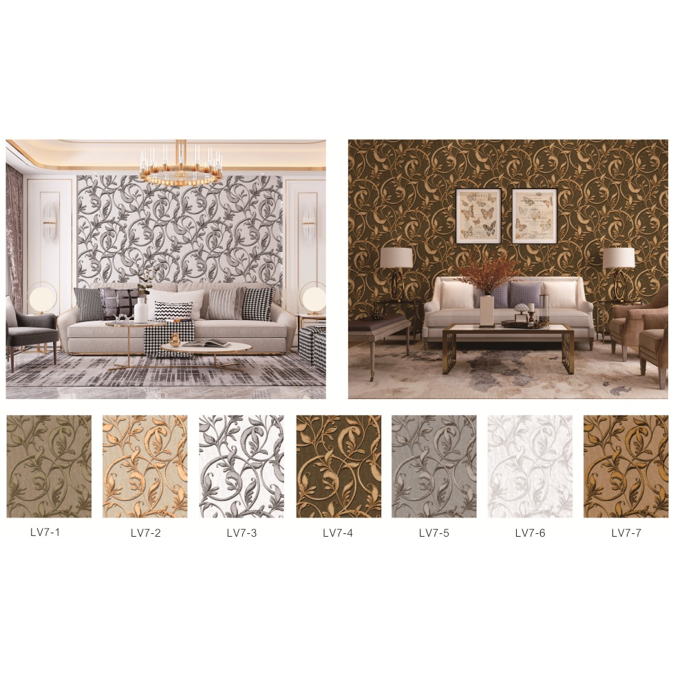 Wallpaper Dinding Motif Ukiran Melingkar