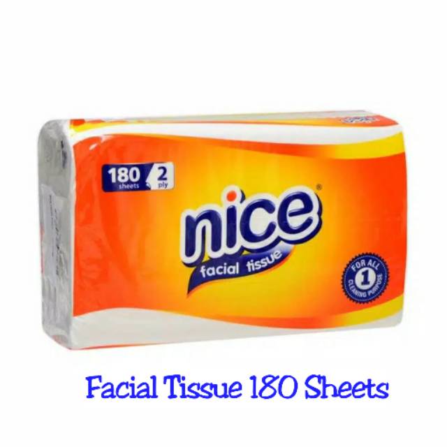 Tisu Tissue NICE Facial Tissue 180 Sheets 2 Ply / Tisu Tissu Travel PROMO !!!