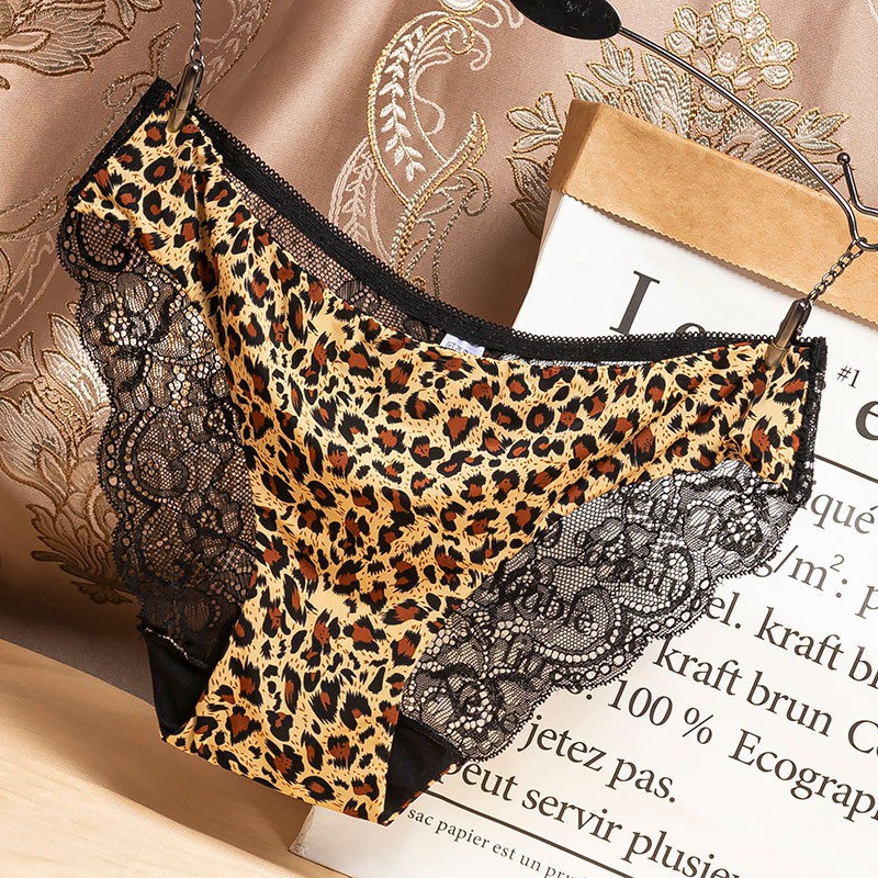 Les Femmes - Celana dalam perempuan transparant Motif Leopard cd wanita  sexy totol series 2