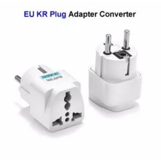 (NCS) Universal Travel Adapter all in1 Home Adaptor EU AU UK US Plug Colokan Steker Stop Kontak 3 ke 2