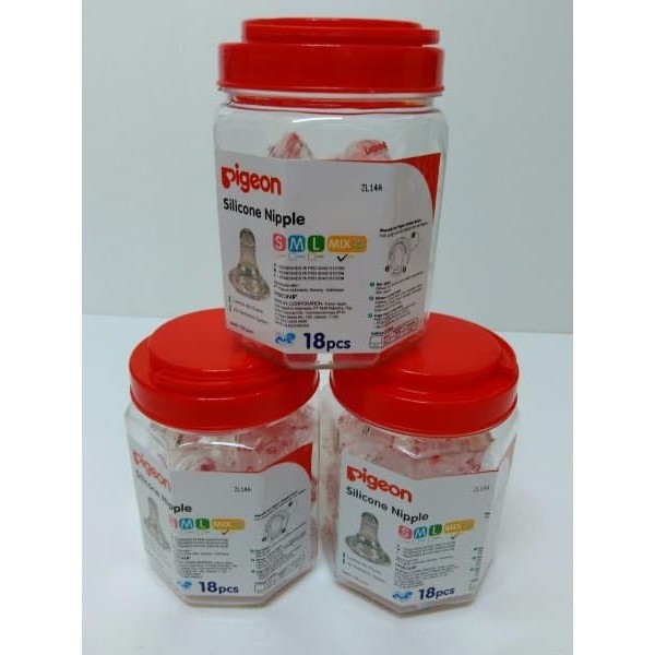 DOT BOTOL SUSU PIGEON 1 TOPLES ISI 18PCS