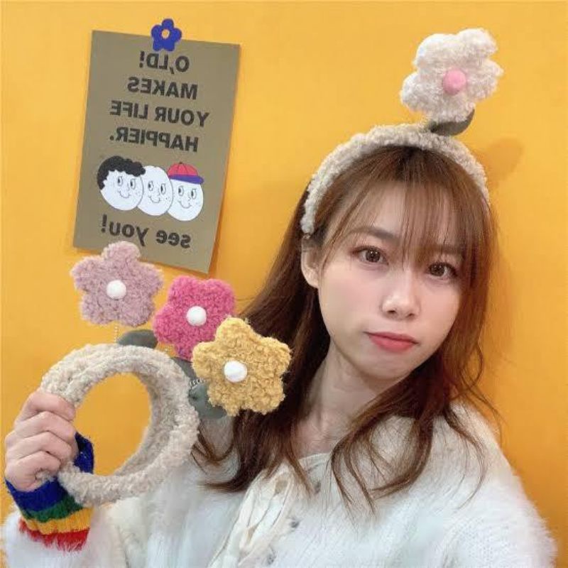 BANDO BULU HEADBAND BUNGA FLOWER / BANDO MODEL BUNGA GAYA KOREA