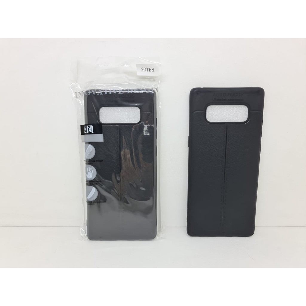 Auto Fokus Samsung Note 8 N950F 6.3 inchi Leather Soft Case N950F AUTOFOCUS Motif Kulit Jeruk