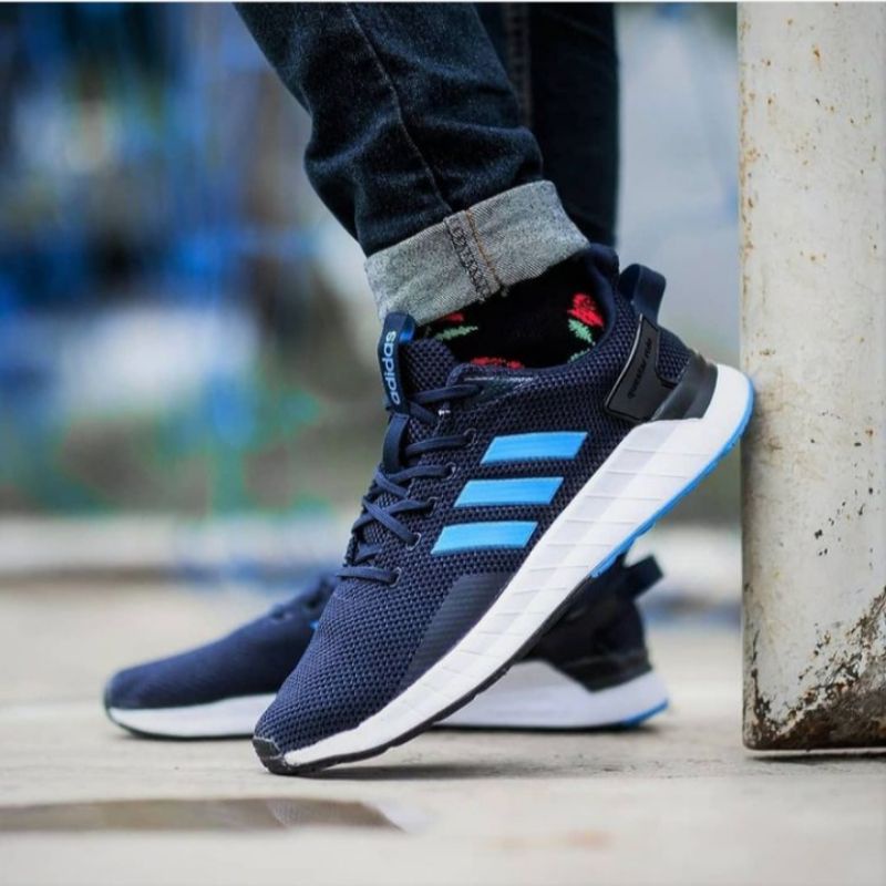 Adidas Questar Ride Original, Adidas Cloudfoam Lite Racer, Sepatu Running Pria