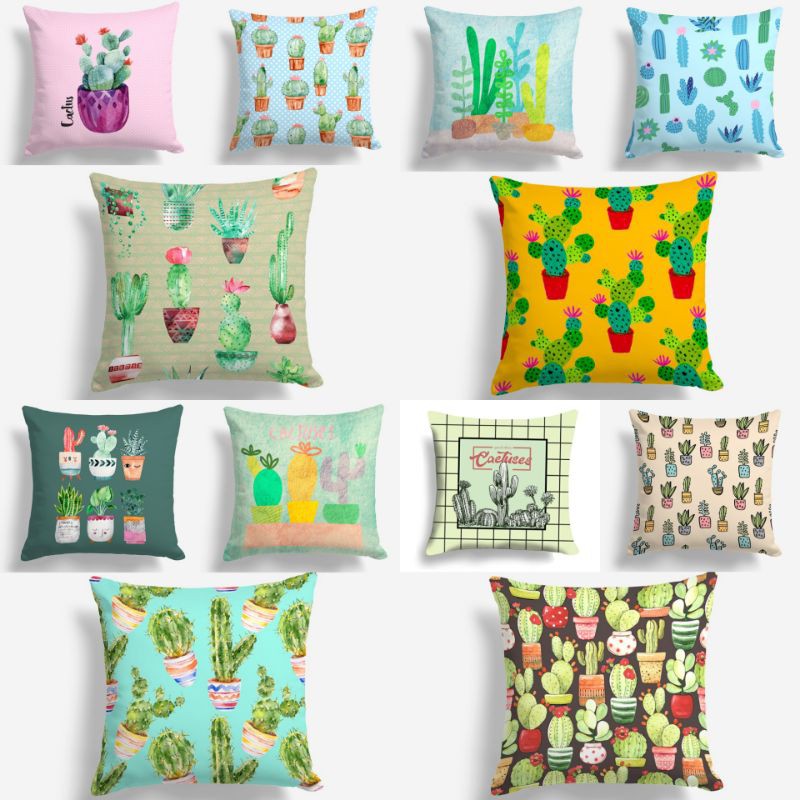 BANTAL SOFA PRINT MOTIF KAKTUS CACTUS CACTI 40X4O CM