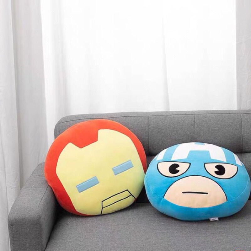 BONEKA BANTAL MARVEL AVENGER SUPER HERO SPIDERMAN HULK CAPTAIN AMERICA HEAD PILLOW MAINAN ANAK MINIS