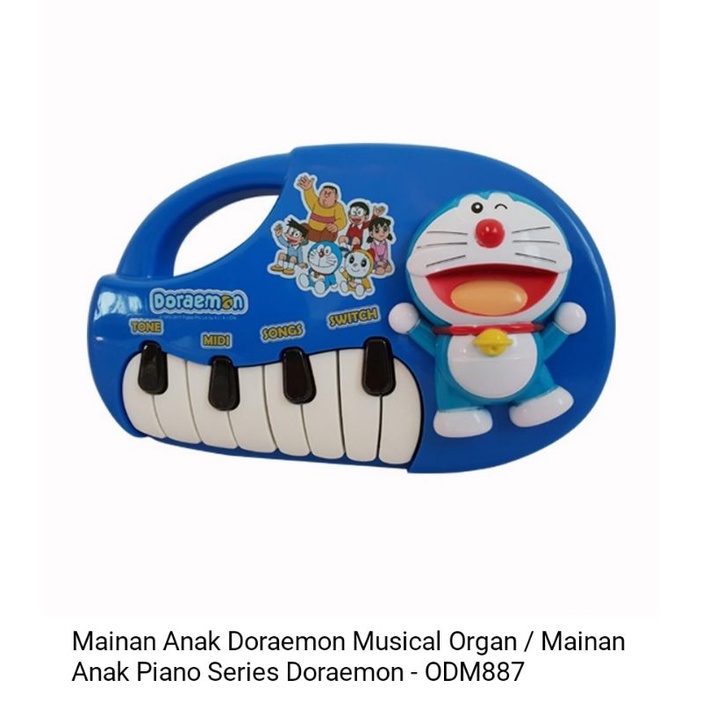 (free batrai 3 pcs)Mainan anak piano karakter Doraemon musical organ ODM887