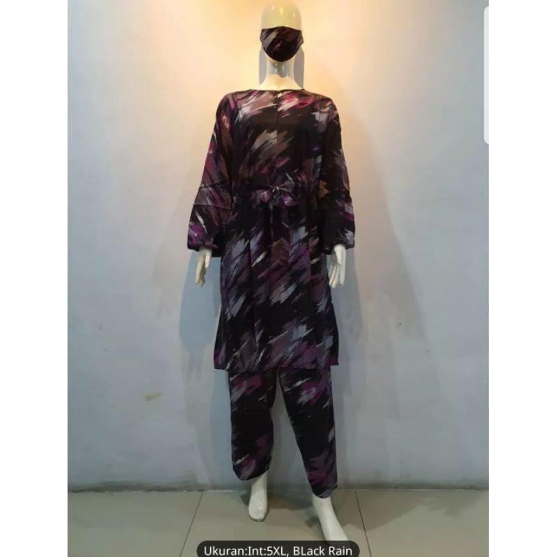 BIG SIZE 5XL RAYON TIEDYIE TERBARU FREE MASKER / SETELAN RAYON JUMBO BUSUI TERBARU