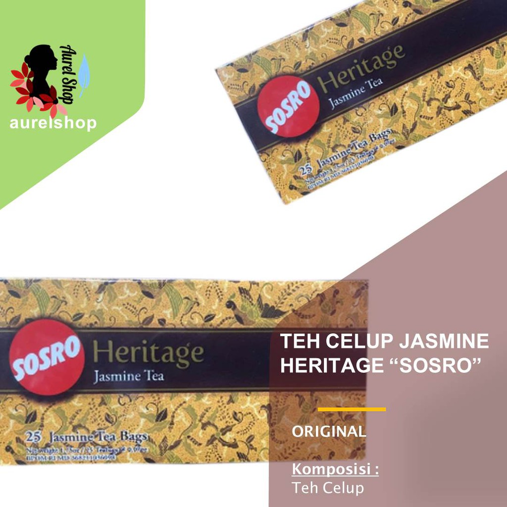 

SOSRO Teh Celup Heritage Jasmine kemasan isi 25 bag