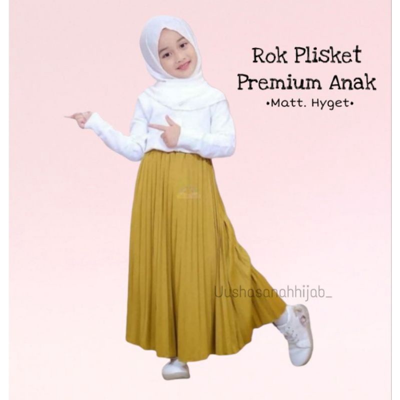 ROK PLISKET PREMIUM ANAK TANGGUNG 10-14 THN/ROK KLOK ANAK/FASHION ANAK