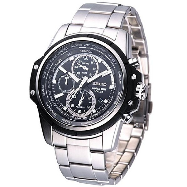 Seiko Criteria SPL039P1 Chronograph with World Time Alarm - Jam Tangan Pria