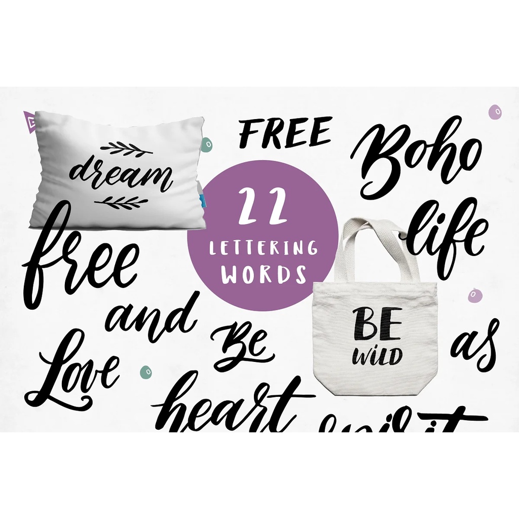 Boho Clip Art And Lettering