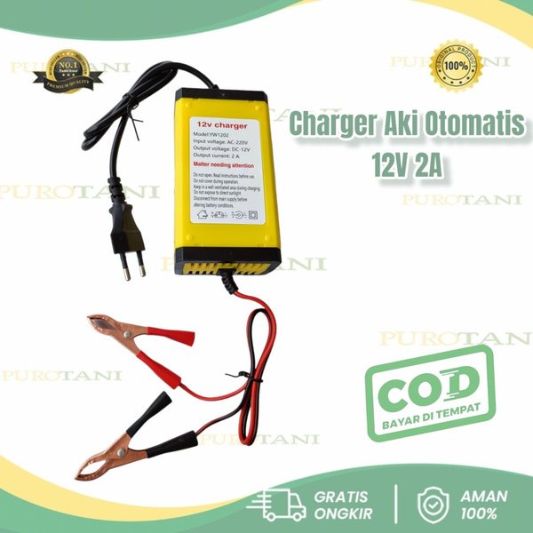 Charger accu aki motor mobil 12v 2A Ampere 2A cas aki motor mobil 12v 2A