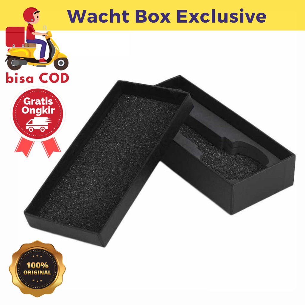 JAVASWELL Kotak Jam Tangan Kado Elegan Mewah Exclusive Special Box B04 - Hitam