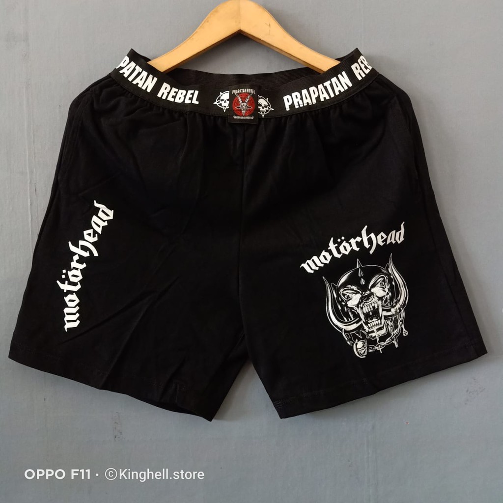 ( COD ) CELANA BOXER Band Metal Original Prapatan Rebell BISA BAYAR DI TEMPAT
