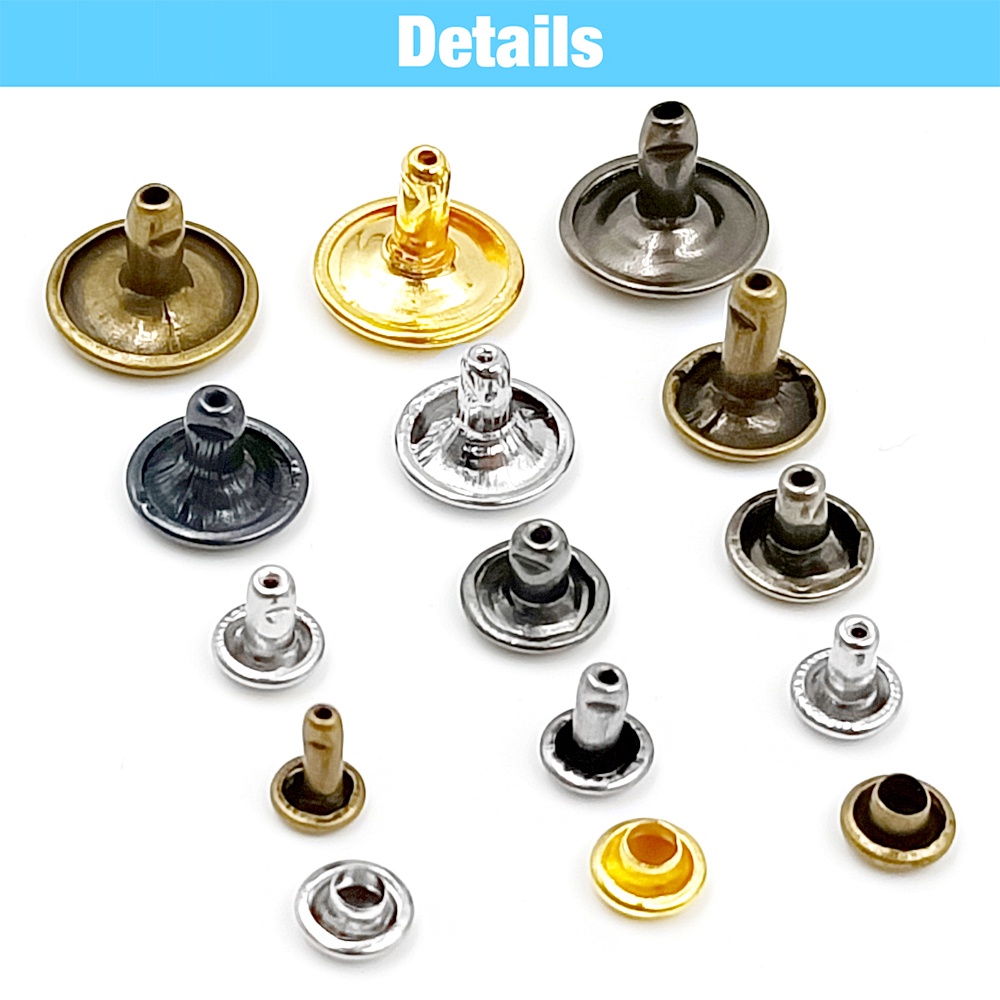 【80 PCS 4 Warna】Keling Kerajinan Tangan Kulit/Alat Pemasang Rivet Kancing Set/Keling Kerajinan Kulit Adjustable Button