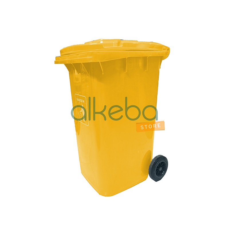 Tempat Sampah Besar + roda 240 liter / Dust Bin 240 L kuning