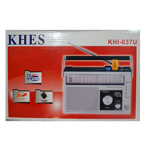 Khes KHI-037 Radio Portable AM FM Klasik Unik Jadul Retro - Coklat