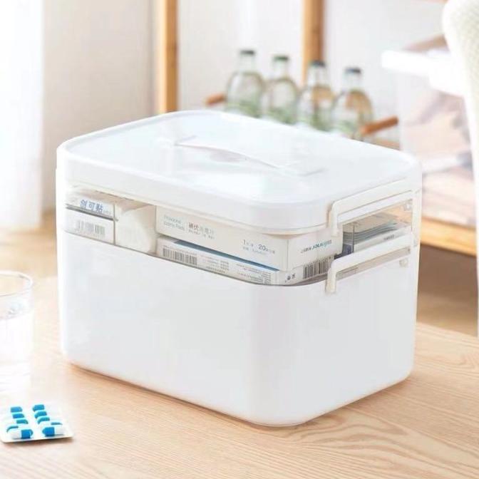 Box Penyimpanan Obat - Kotak Obat P3K Medicine Box Storage Ukuran Besar