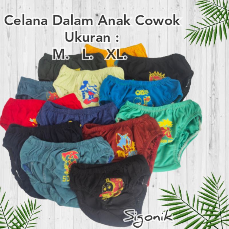 CD Celana Dalam Motif Anak Laki-laki Cowok Pria M L XL Balita Batita PAUD TK SD Murah Nyaman Adem