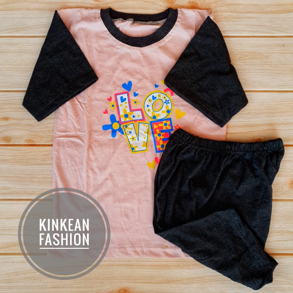 Setelan Kaos Anak / Baju Anak  size XL 7-8 tahun