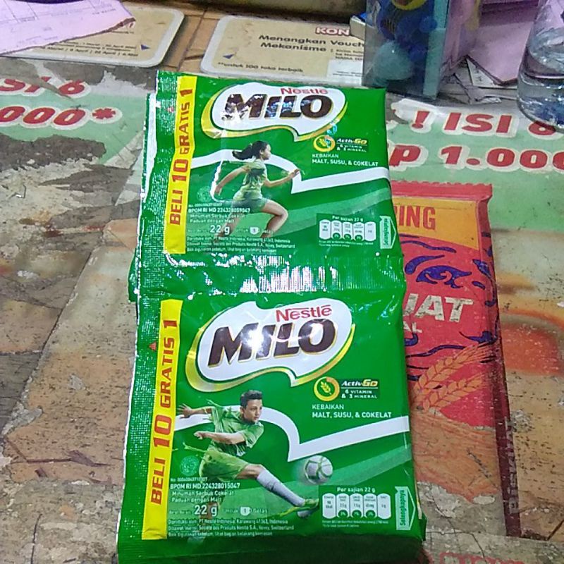 

Susu Milo Sachet per renceng isi 10 bungkus