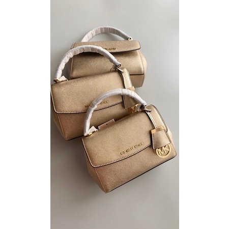 MK XS Ava Saffiano Satchel