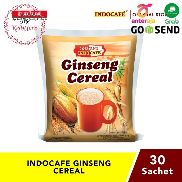 

INDOCAFE Ginseng Cereal 30x35gr (30 sachet) - Bag