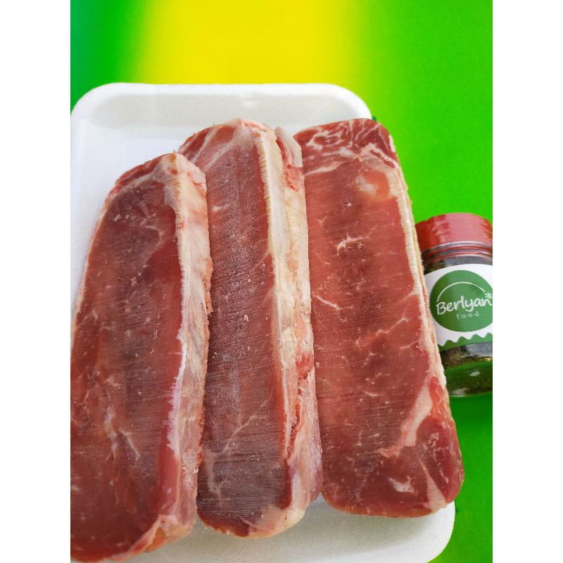 

jual sirloin beef steak /striploin beef steak /bbq /sirloin slice 500 g/murah harga promo diskon