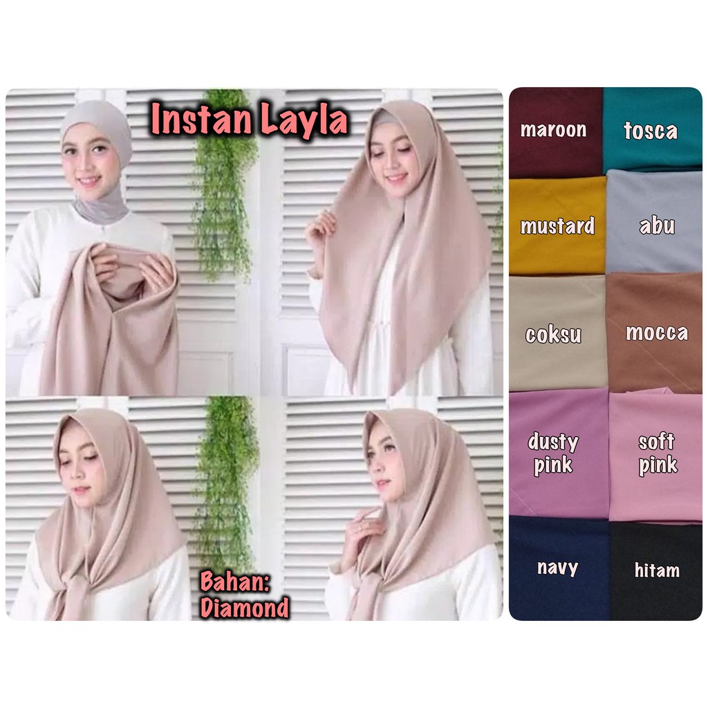 GF Medan Jilbab Instan Layla Diamond Crepe / Hijab Instant