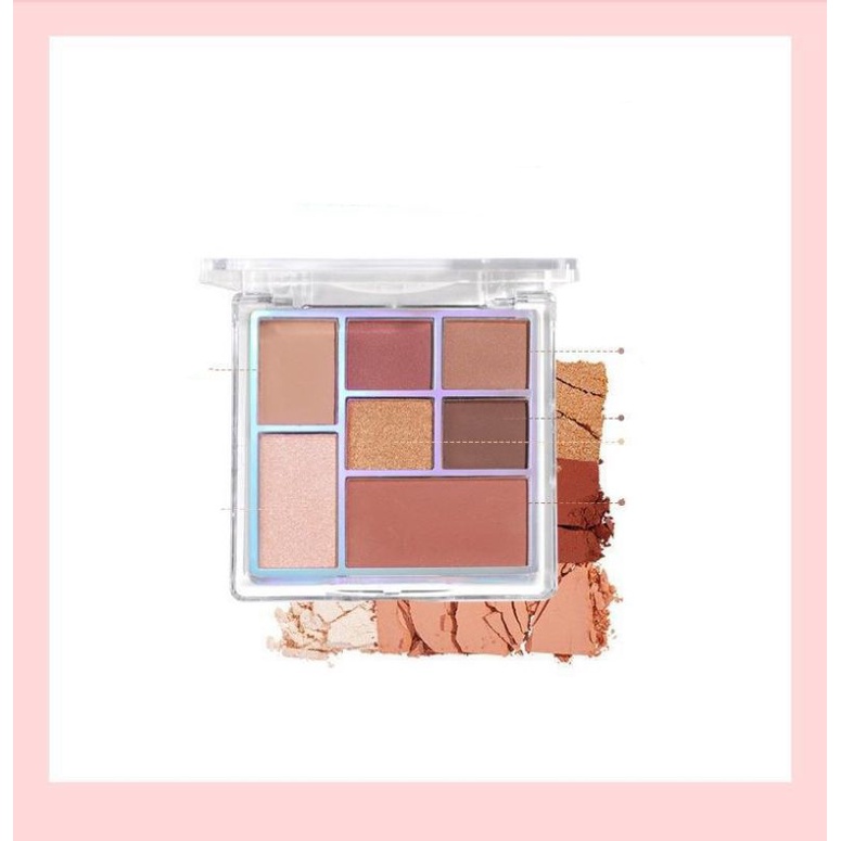 Eyeshadow Palette 7 Warna Lameila Eyeshadow Waterproof Longlasting Eyeshadow Glitter Kosmetik Mata Original