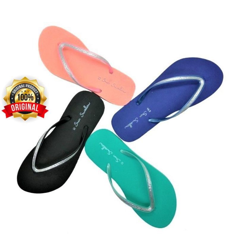 (SANDAL WANITA) SANDAL SWALLOW CRYSTAL ORIGINAL / SANDAL JEPIT WANITA / SANDAL MURAH