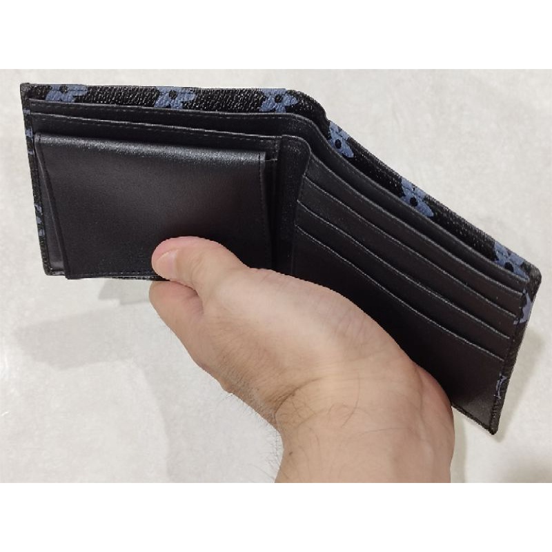 Dompet lipat pendek lokal motif bunga kotak