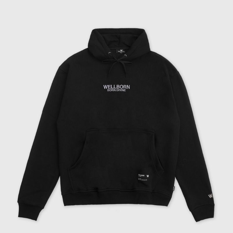 Wellborn Sweater Black Hoodie Unisex