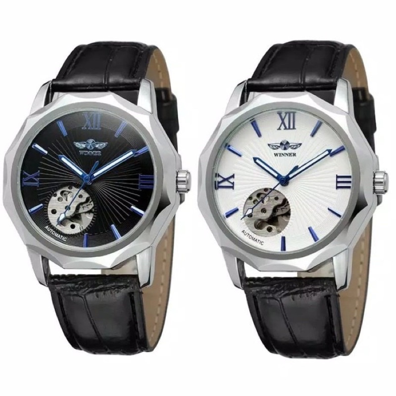 Jam Tangan Automatic Mechanical Unik Mewah Murah High Quality Open Heart Tourbillon Winner