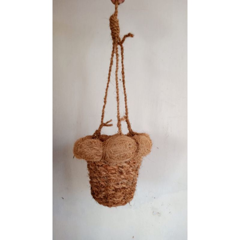 Pot Gantung Sabut Kelapa / Pot Sabut Kelapa / Pot Anggrek dari Sabut Kelapa / Pot Bunga Anggrek