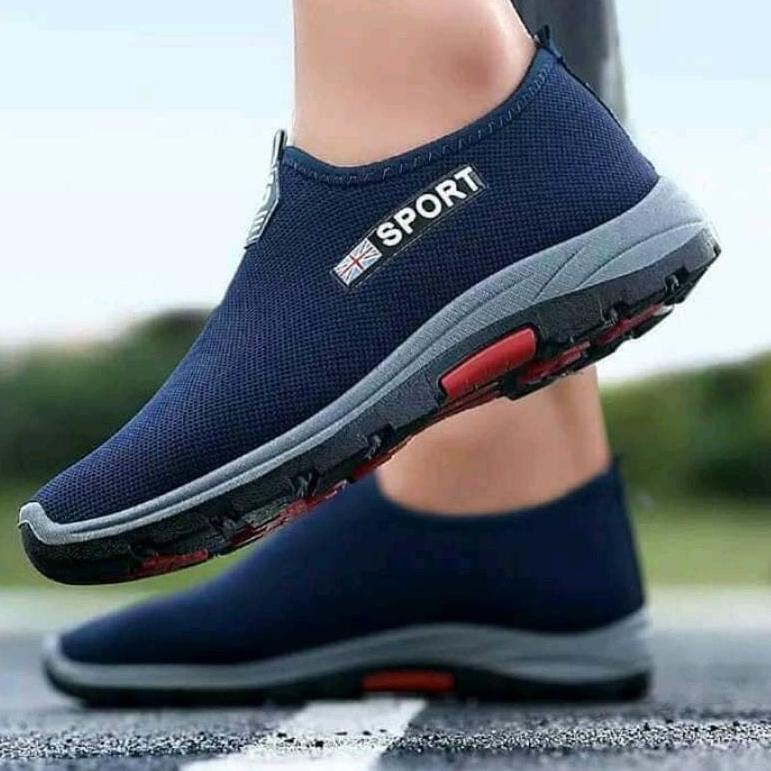 [PRODUK 8CRG9] Sepatu sneakers pria/wanita slip-on SPORT ENGLAND simpel tanpa tali COD sepatu sneake