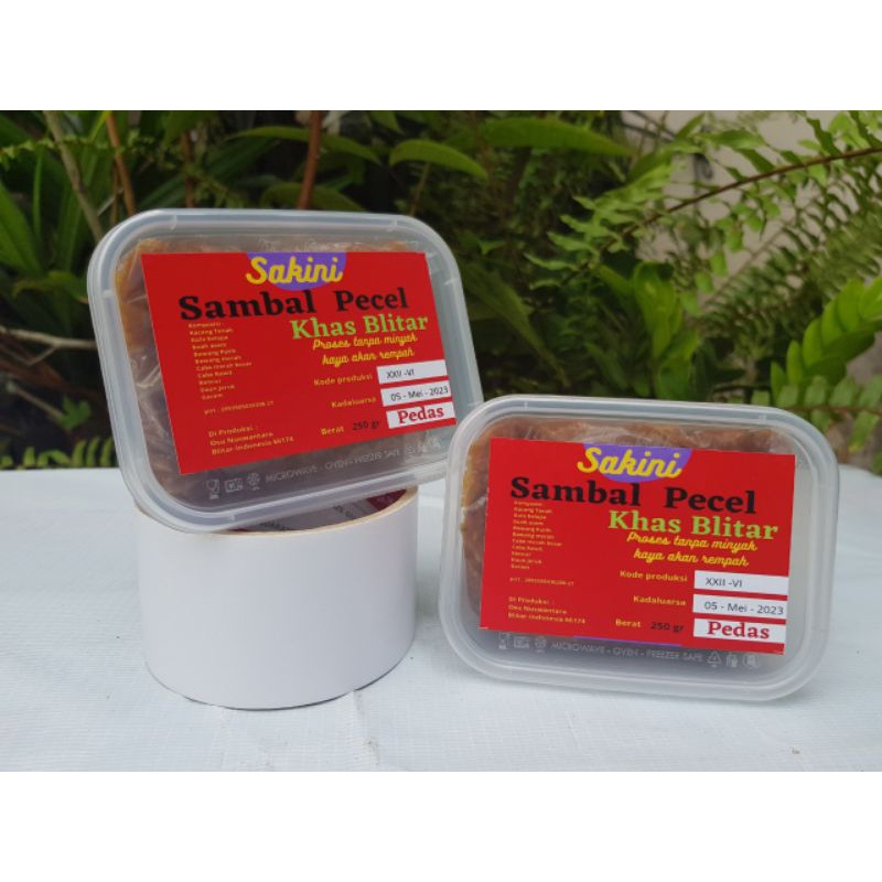 

sambel pecel Sakini, khas Blitar, kemasan cup